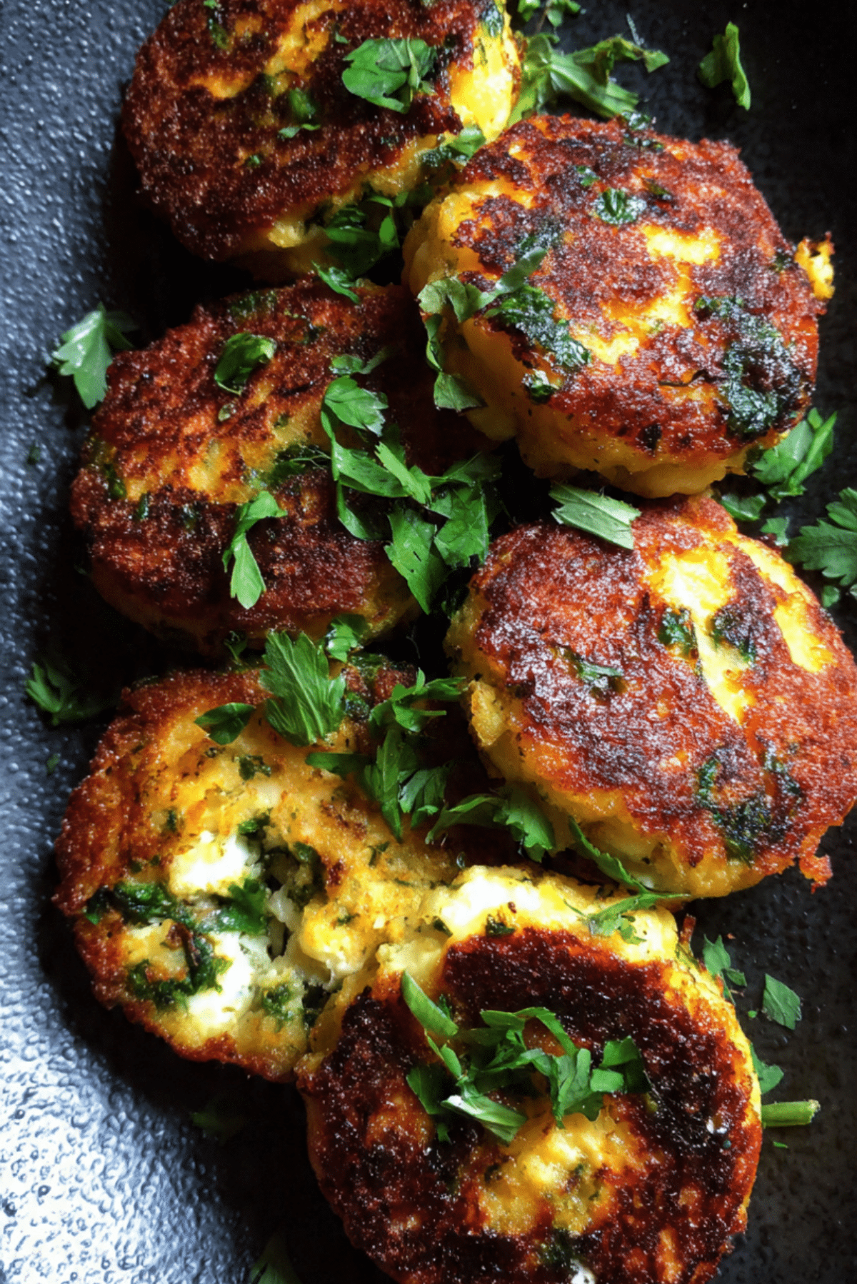 Cheese Stuffed Vegetable Cakes