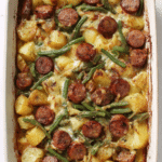 Kielbasa Potato and Green Bean Casserole