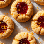 Oversize Raspberry Orange Thumbprint Cookies