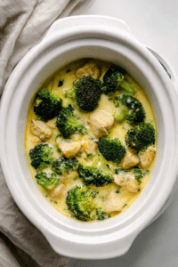 Crockpot Chicken and Broccoli (Cheesy!)