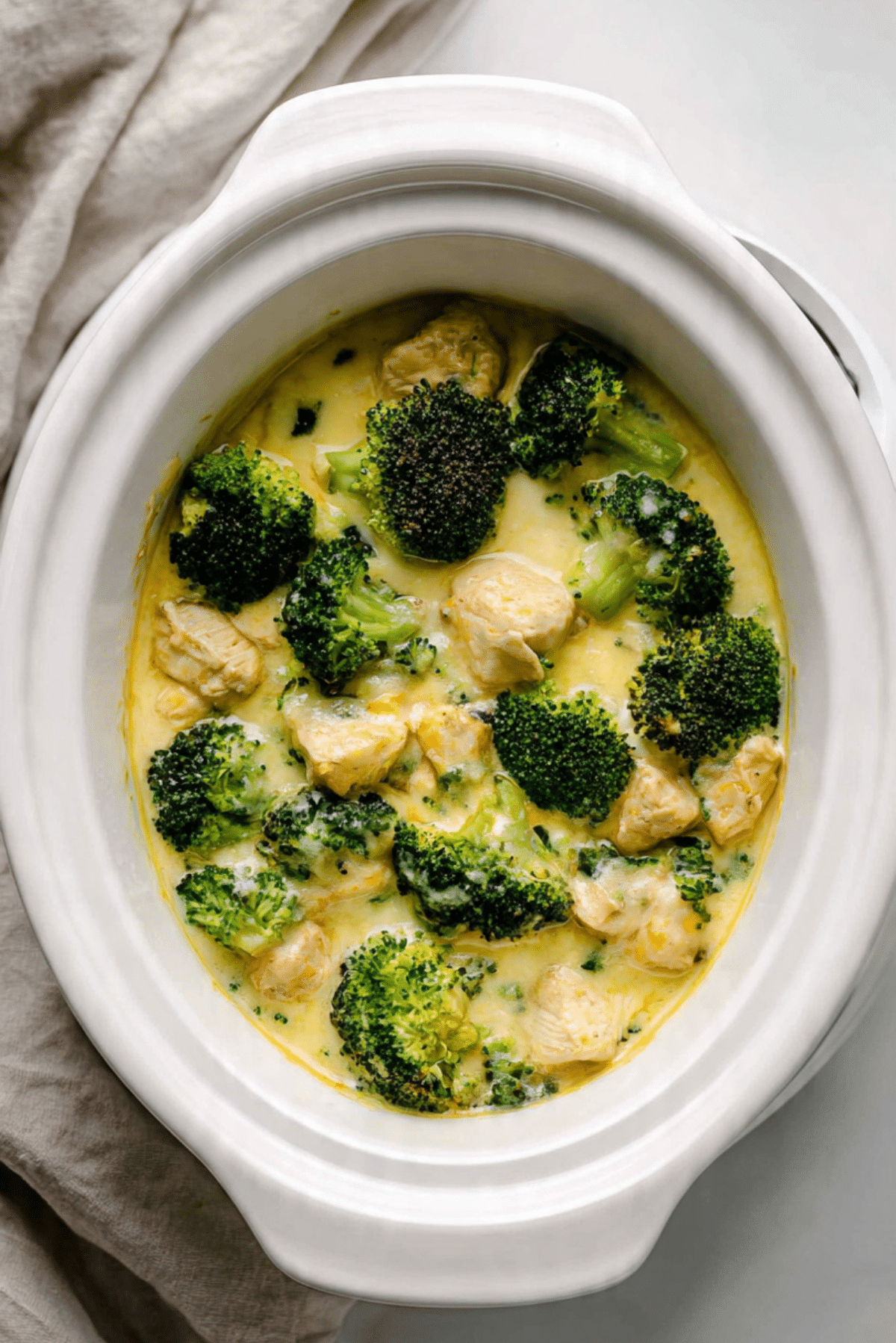 Crockpot Chicken and Broccoli (Cheesy!)