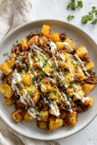 Cheeseburger Loaded Potatoes Recipe