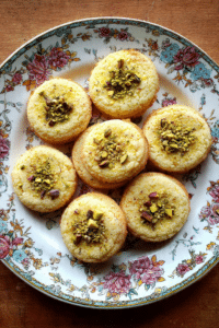 Pistachio & Meyer Lemon Cheesecake Cookies