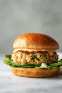 Ahi Tuna Burgers with Sriracha Aioli