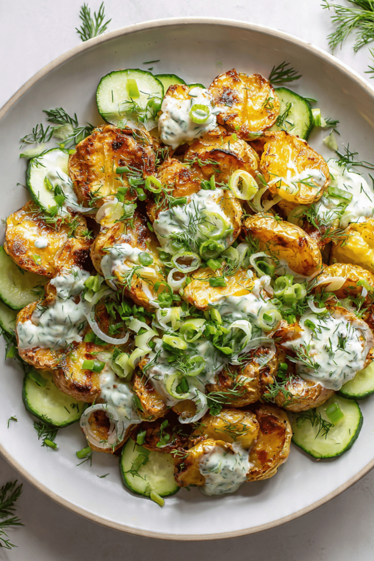 LAST-MINUTE CRISPY SMASHED POTATO SALAD