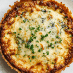Crispy Grated Potato Pie with Spinach and Mushrooms