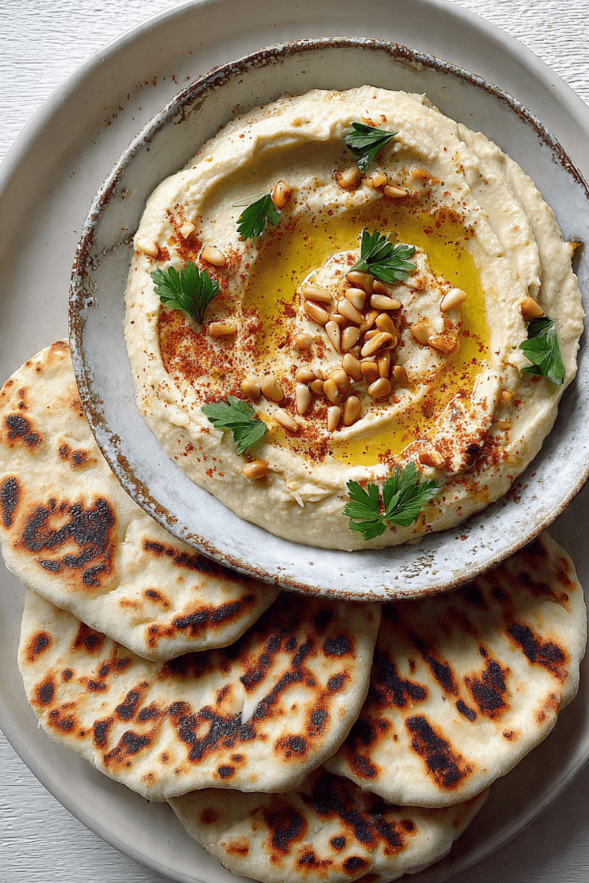 Butterbean Hummus with Griddled Flatbreads
