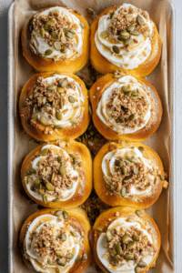 Pumpkin Cheesecake Brioche Buns