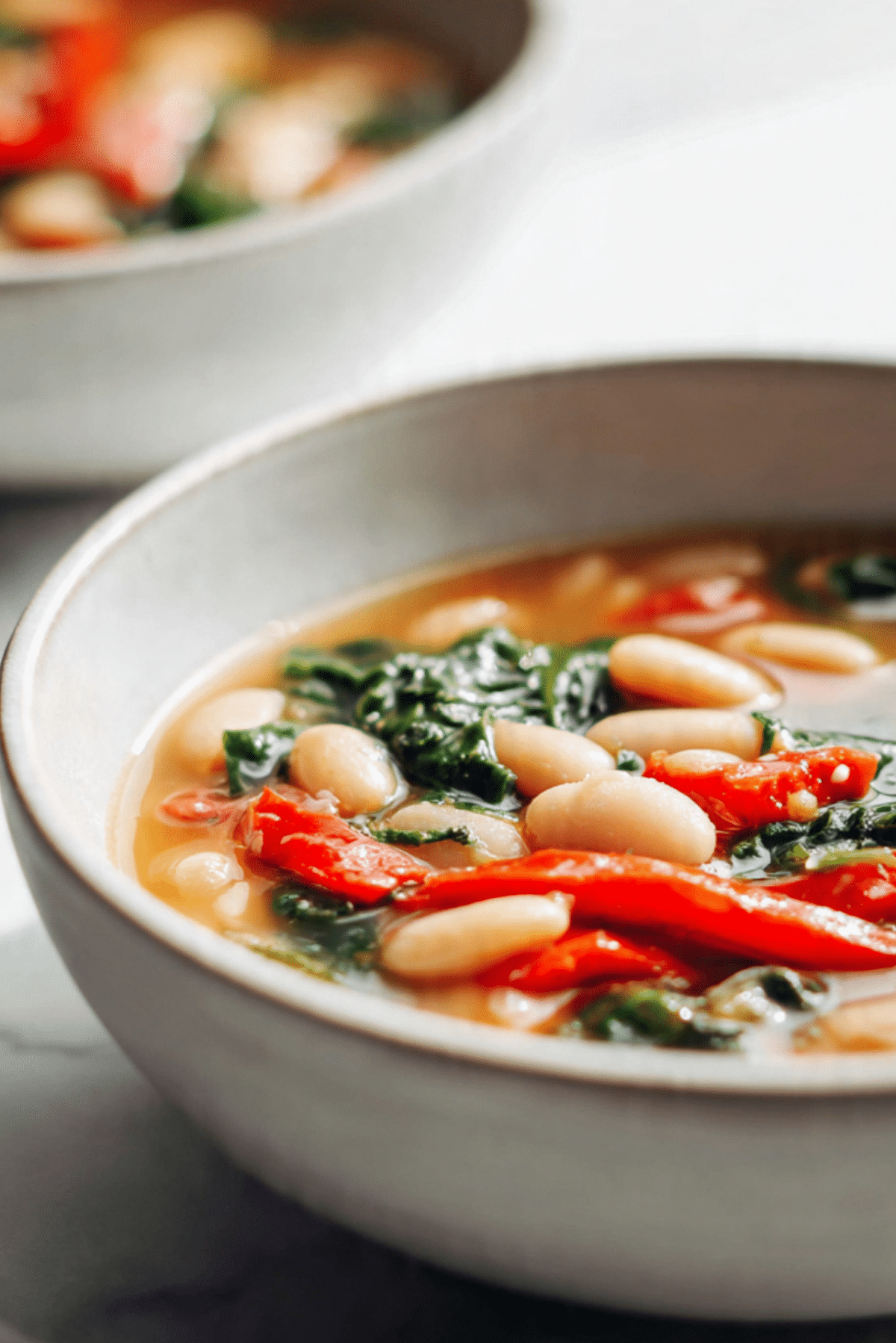 White Bean and Roasted Pepper Soup