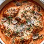 Asiago Mushroom Chickenwith Ragu Cream Sauce