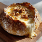 Oozy Baked Brie in a Bread Bowl