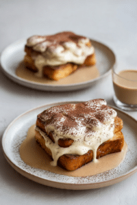 Tiramisu French Toast with Coffee Anglaise