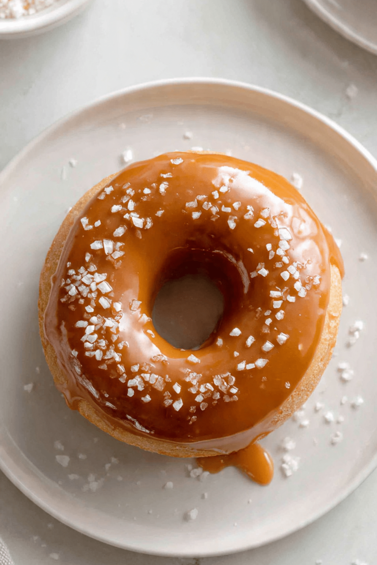 Salted Caramel Donuts with Glossy Caramel Glaze