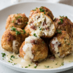 Stuffed Chicken Cordon Bleu Meatballs