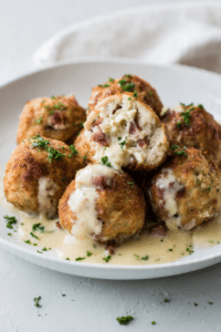 Stuffed Chicken Cordon Bleu Meatballs