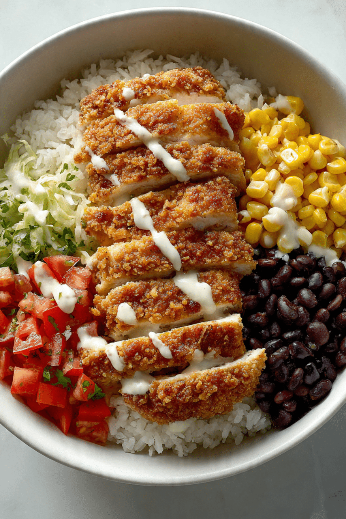 Southern Fried Chicken Burrito Bowl