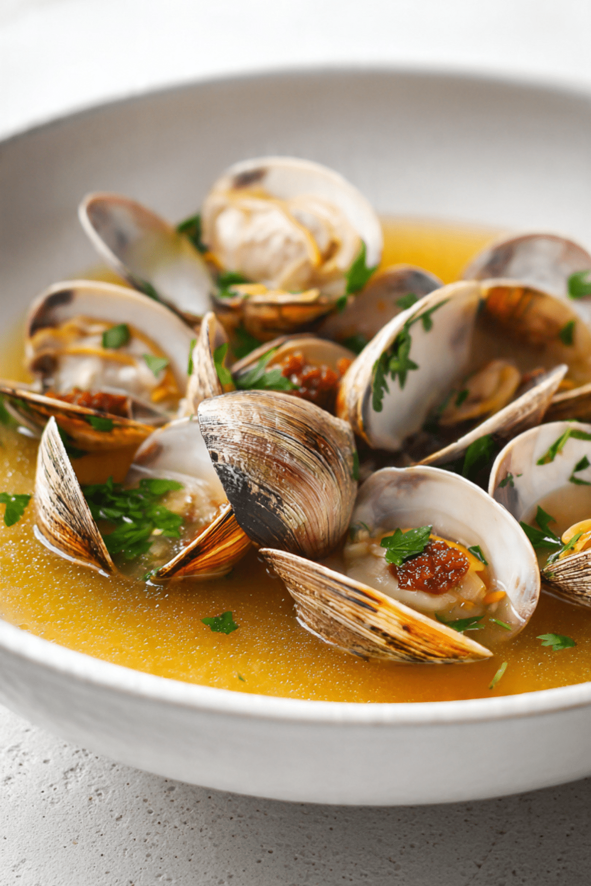 Sake-Steamed Clams with Chorizo