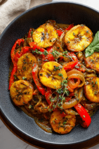 One Pot Caribbean-style Plantain Curry Meal