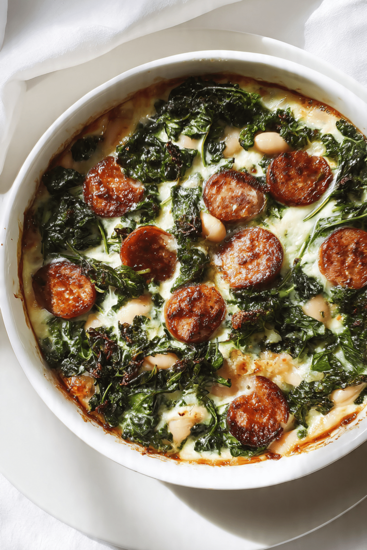 Butter Bean, Sausage & Kale Casserole
