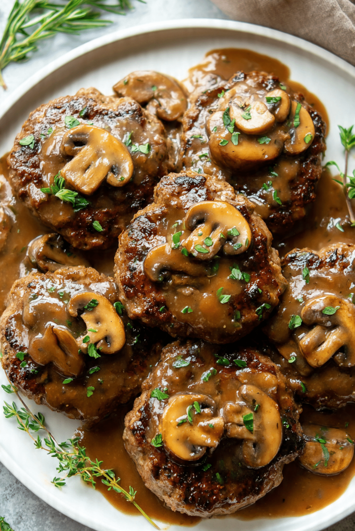 Turkey Salisbury Steaks and Mushroom Gravy