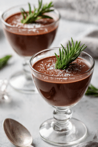 Chocolate and Rosemary Panna Cotta