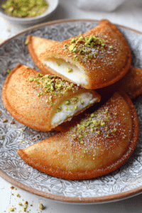 Qatayef (Stuffed and Fried Pancakes)