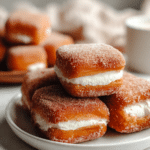 Pumpkin Spice Donuts Stuffed with Cream Cheese