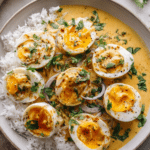 Hard-Boiled Eggs in Coconut Milk Sauce
