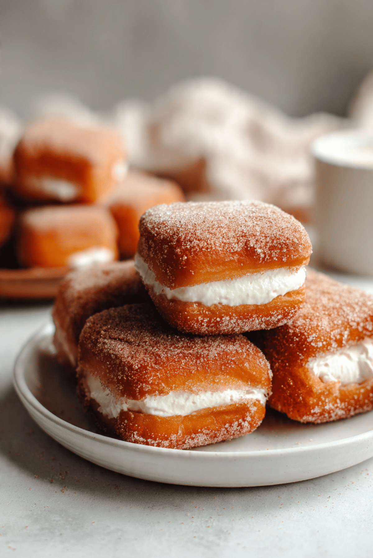 Pumpkin Spice Donuts Stuffed with Cream Cheese