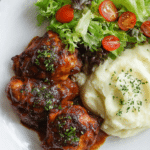 Chicken thighs glazed