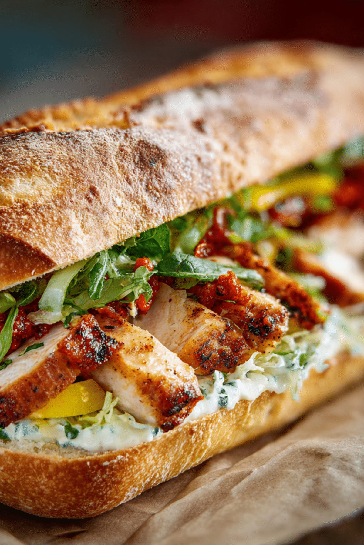 Chicken Chorizo Baguette