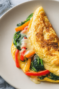 Perfect Veggie Omelette with Cheese