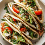 Mediterranean Ground Beef Pita