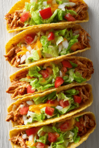 Cheesy chicken tacos