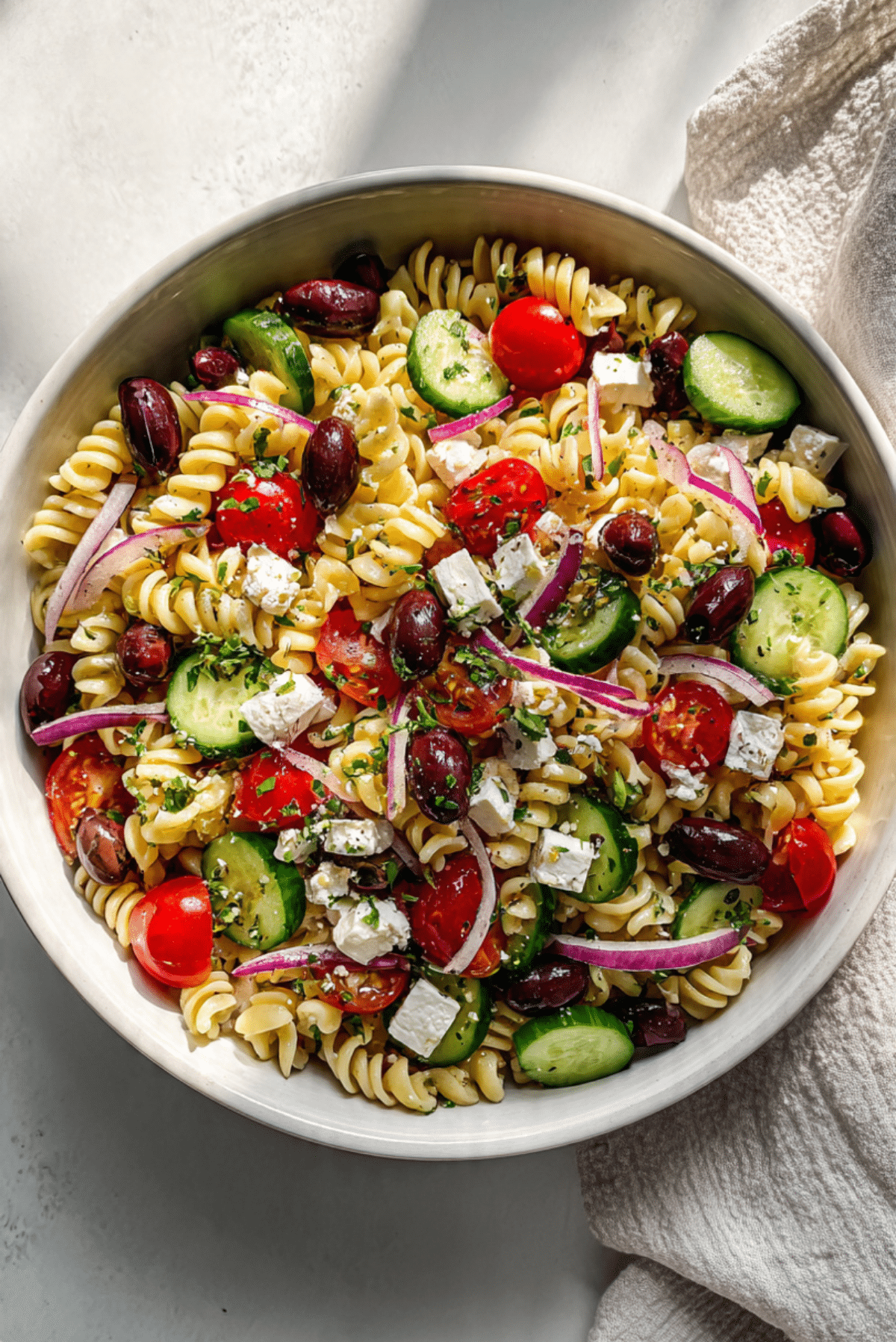 Crispy Greek Pasta Salad