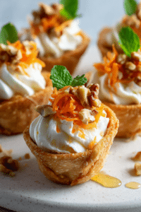 Spiced Carrot & Mascarpone Cannoli Cups