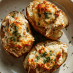 Chicken-stuffed potatoes