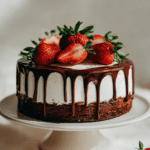 Chocolate Strawberry Cheesecake Cake