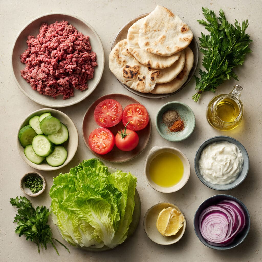 Mediterranean Ground Beef Pita